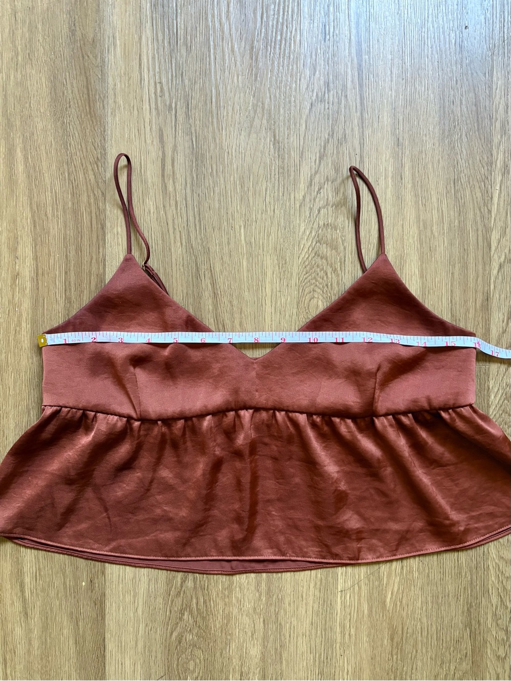 Wilfred Aritzia Satin Lover Cropped Cami Top Brown XS - Picture 12 of 13